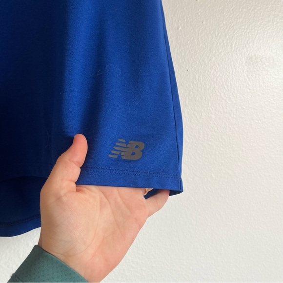 Women’s New Balance Royal Blue V Neck Dri Fit T Shirt Size Small - Picture 4 of 8